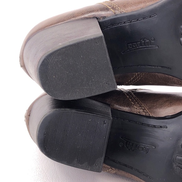 Earth Merlin Taupe Brown Leather Ankle Booties 7 B - Picture 11 of 12